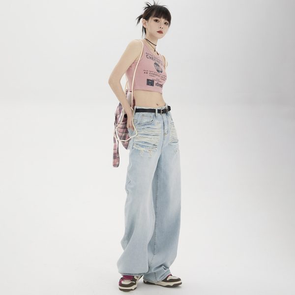 ⁦American Street Ripped Jeans For Women⁩ - الصورة ⁦3⁩