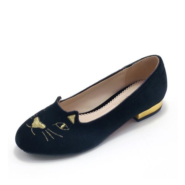 ⁦Cute Black Cat Ballet Flats⁩ - الصورة ⁦3⁩