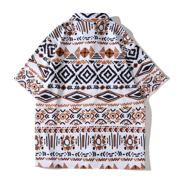 ⁦Retro Fashion Shirts Short Sleeves For Men And Women⁩ - الصورة ⁦2⁩