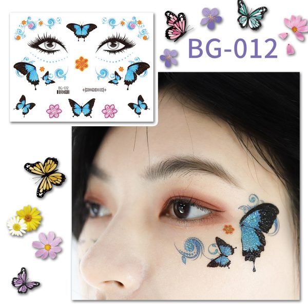 ⁦Butterfly Wing Tattoo Stickers And Accessories⁩ - الصورة ⁦8⁩
