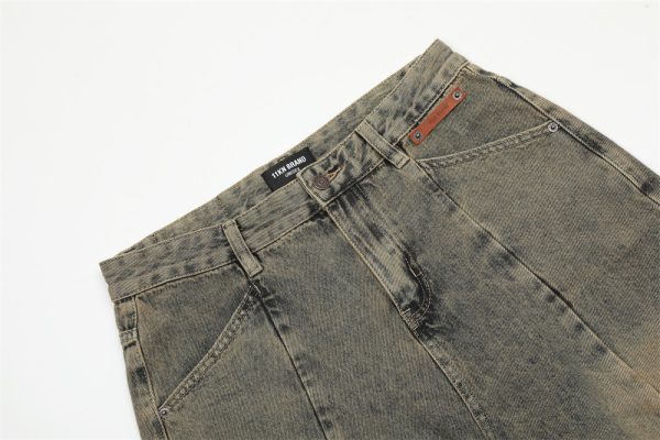 ⁦Washed Jeans Punk Fashion Brand Men⁩ - الصورة ⁦9⁩