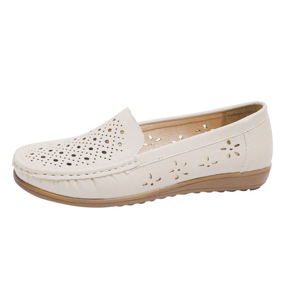 ⁦Women Loafers Hollow Out Breathable Anti Slip Flats Shoes⁩ - الصورة ⁦7⁩