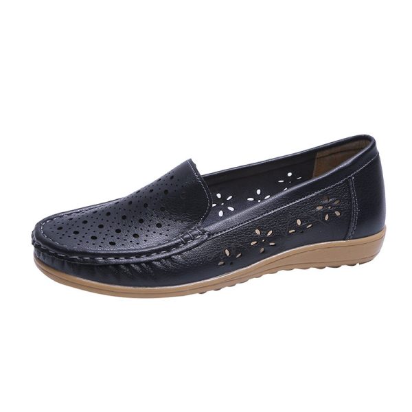 ⁦Women Loafers Hollow Out Breathable Anti Slip Flats Shoes⁩ - الصورة ⁦6⁩