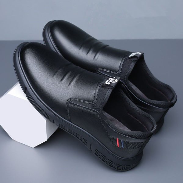 ⁦Men Shoes Black White Flats Walking Shoes⁩ - الصورة ⁦5⁩