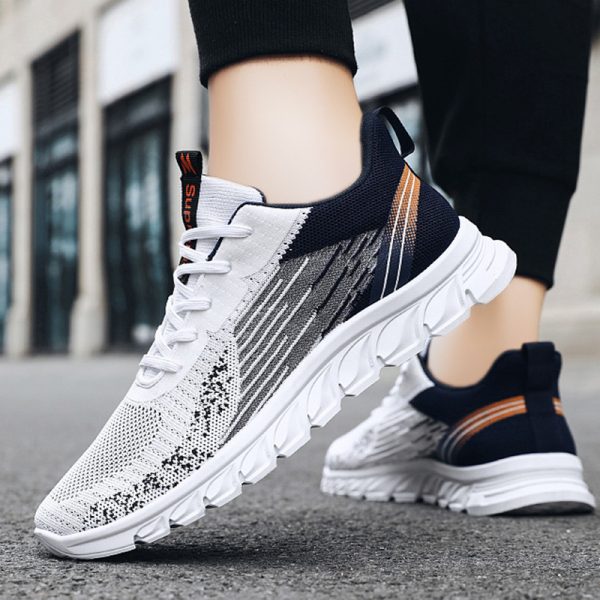 ⁦Men Sneakers Fashion Wavy Bottom Shoes Sport Running Walking Shoes⁩ - الصورة ⁦2⁩