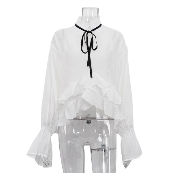 ⁦Women's Flared Sleeve Design French Style Shirt⁩ - الصورة ⁦6⁩