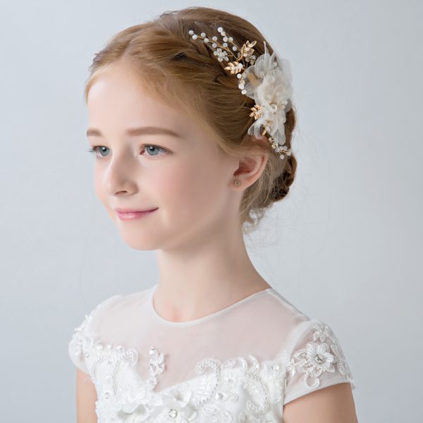 ⁦Children's Dress Flower Hair Accessories Headband Girls Performance⁩ - الصورة ⁦3⁩