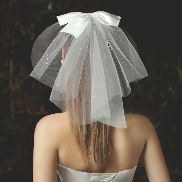 ⁦Veil Bowknot Head Accessories Props⁩ - الصورة ⁦6⁩