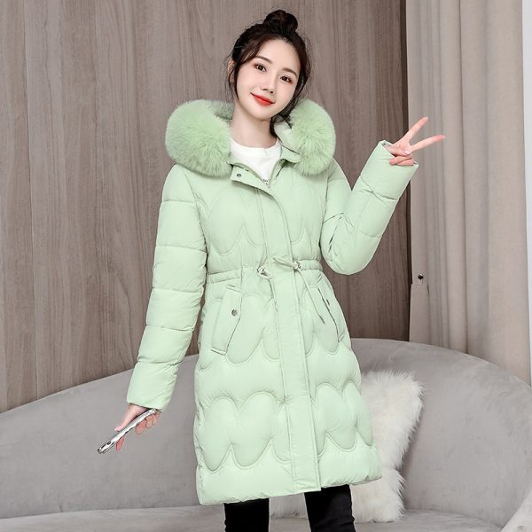 ⁦Women's Waist Slimming Fur Collar Cotton Coat⁩ - الصورة ⁦7⁩