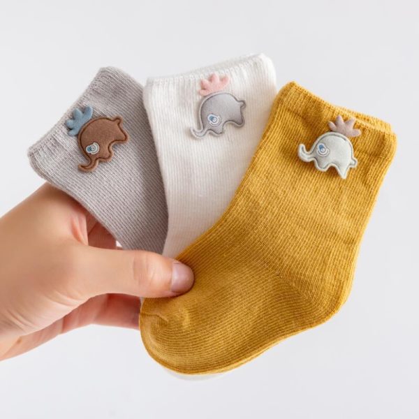 ⁦Cartoon Patch Children's Socks 3 Pairs Accessories⁩ - الصورة ⁦5⁩