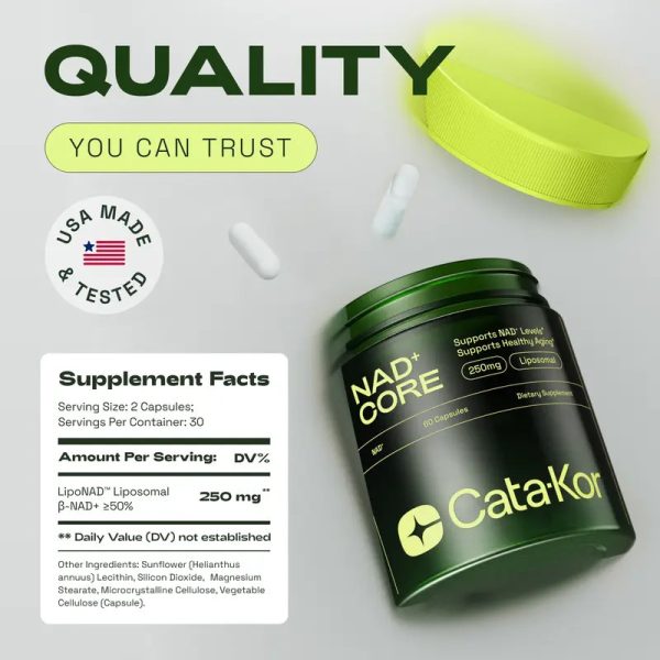 ⁦Cata-Kor Nicotinamide Capsules NAD Supplement 60 Tablets⁩ - الصورة ⁦3⁩