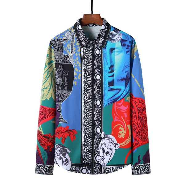 ⁦Men's Shirts New Arrivals Men's Printed Shirts Ouma Court Style Printed Shirts⁩ - الصورة ⁦5⁩