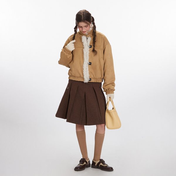 ⁦American Retro Stand Collar Niche Winter Casual Loose Cotton Coat⁩ - الصورة ⁦3⁩