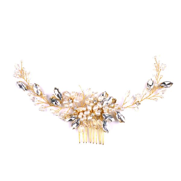⁦Tuoming Headdress Best Seller In Europe And America Pearl Hair Comb Wedding Dress Accessories Updo Hair Accessories Bridal Ornament⁩ - الصورة ⁦5⁩