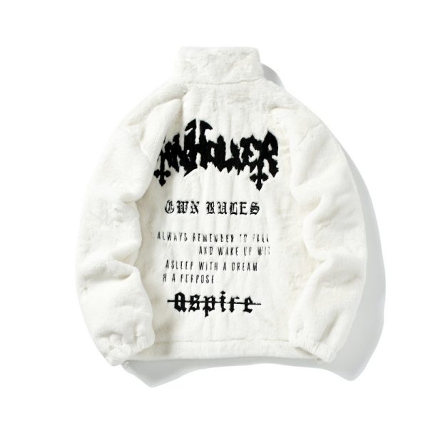 ⁦Autumn And Winter New Stars Heart Embroidered Plush Thickened Cotton Padded Coat⁩ - الصورة ⁦7⁩