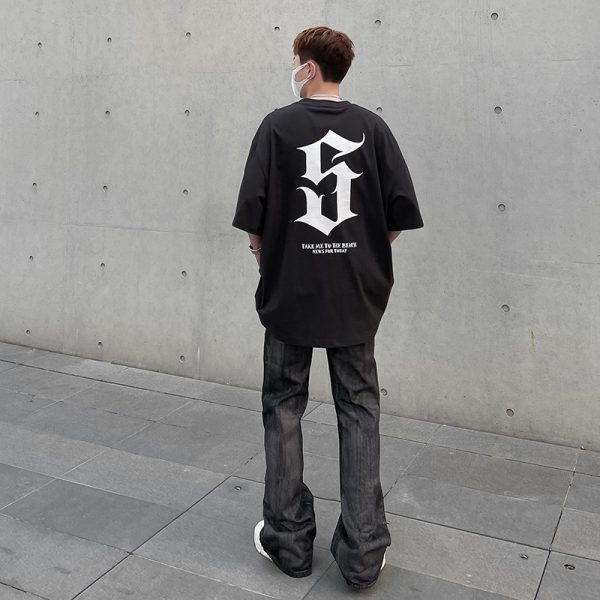 ⁦American High Street Batik Coated Second-hand Black Color Jeans Men⁩ - الصورة ⁦4⁩