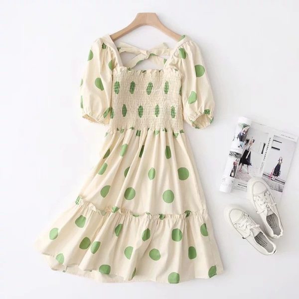 ⁦Vintage Dot Women Dress⁩ - الصورة ⁦2⁩