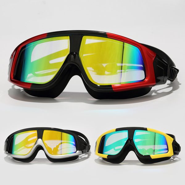 ⁦Swimming goggles  swimming goggles HD waterproof anti-fog goggles swimming goggles large box HD goggles⁩ - الصورة ⁦3⁩
