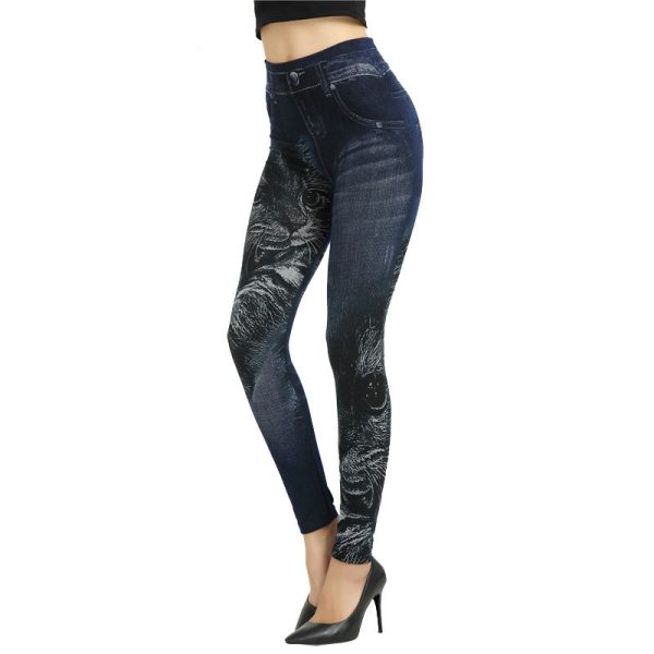 ⁦Kitten print yoga pants⁩ - الصورة ⁦2⁩