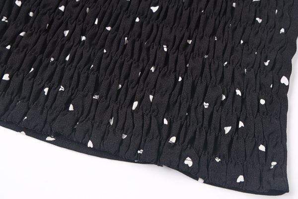 ⁦Pleated floral lace-up Baita casual sexy vest⁩ - الصورة ⁦4⁩