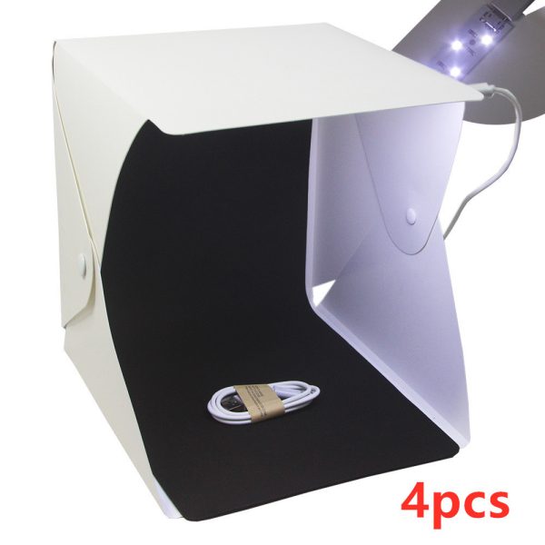⁦20cm folding studio Professional photo simple LED small light box⁩ - الصورة ⁦9⁩