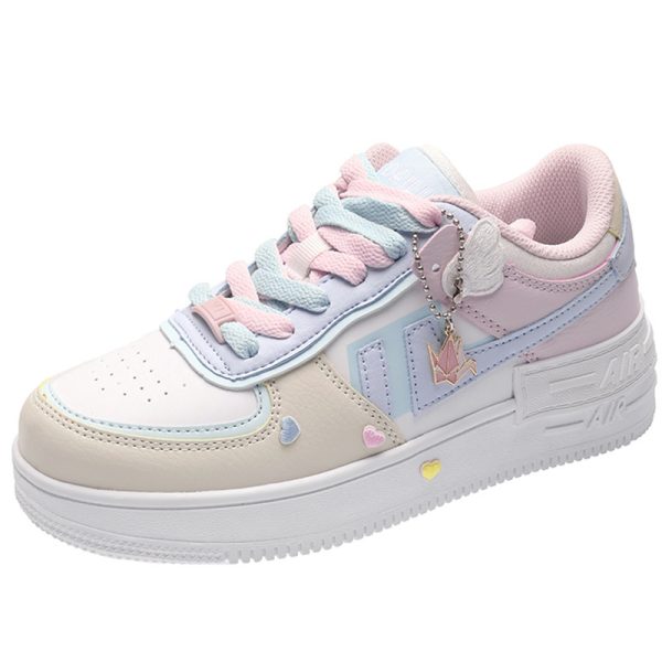 ⁦Autumn Winter New Women's High-Top Sneakers No DDecoration Fashion Increased Women's Platform Casual Shoes Couple Sneakers⁩ - الصورة ⁦3⁩