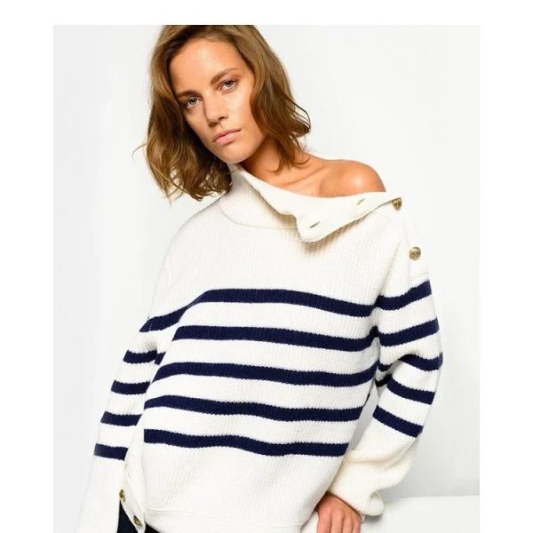 ⁦Button knitted sweater⁩ - الصورة ⁦3⁩