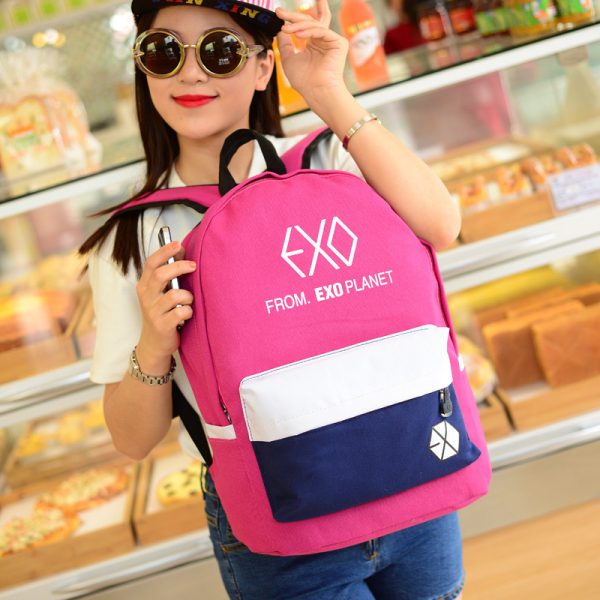 ⁦Fashion canvas backpack⁩ - الصورة ⁦5⁩