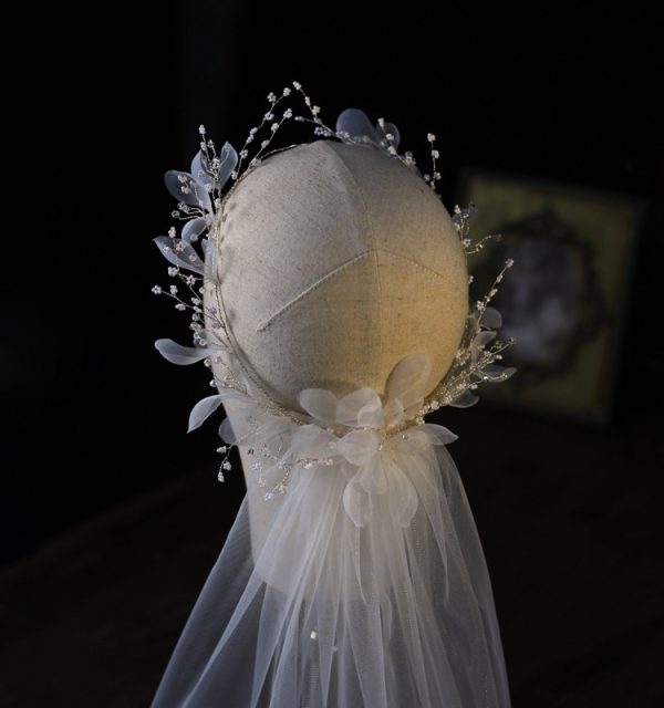 ⁦Bridal wreath veil wedding dress accessories⁩ - الصورة ⁦5⁩