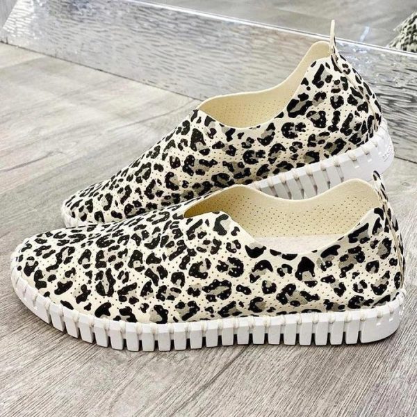 ⁦Leopard print single shoes snake print flats⁩ - الصورة ⁦3⁩