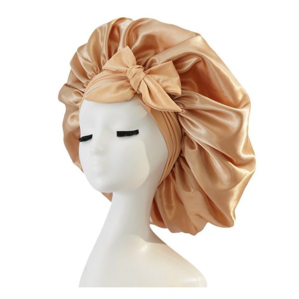 ⁦New Silk Bonnet For Sleeping Women Satin Bonnet Hair Bonnet Night Sleep Cap Scarf Wrap For Curly Hair With Tie Band For Curly Hair⁩ - الصورة ⁦9⁩