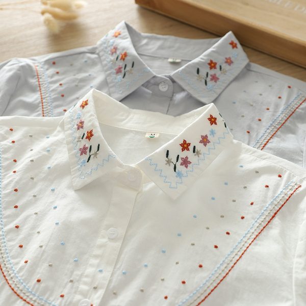 ⁦Women's Autumn Ethnic Style Loose Long Sleeve Shirt⁩ - الصورة ⁦2⁩