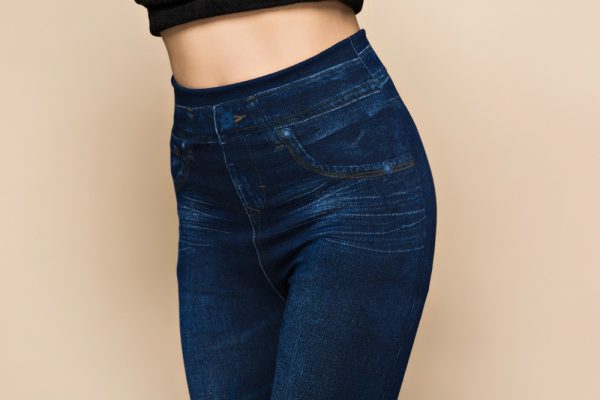 ⁦Women Leggings Plus size Faux Denim Jeans Leggings⁩ - الصورة ⁦10⁩
