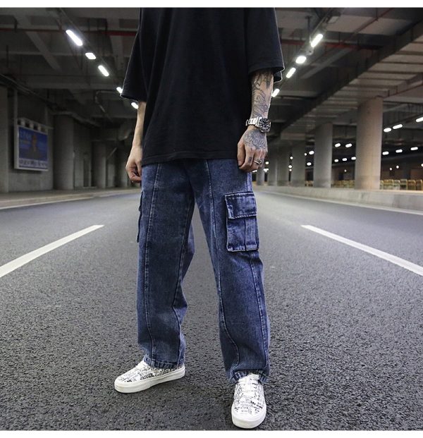 ⁦Workwear jeans wide leg pants⁩ - الصورة ⁦5⁩
