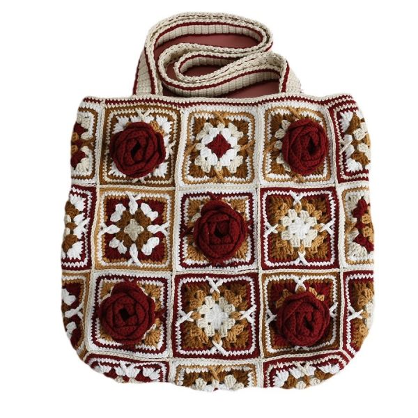 ⁦Women's Three-dimensional Flower Handmade Shoulder Bag⁩ - الصورة ⁦5⁩