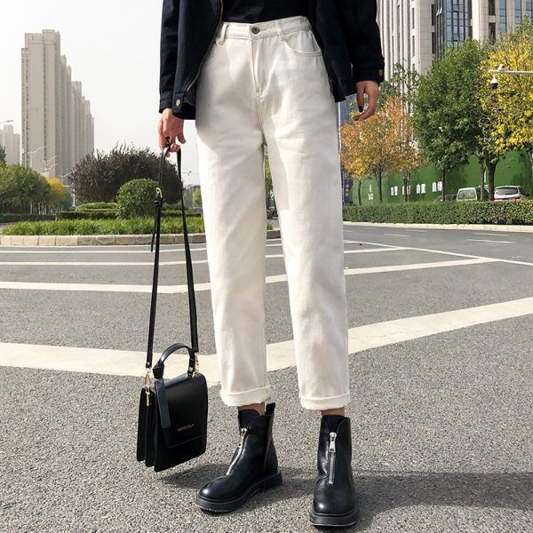 ⁦Jeans women wide leg pants women pants⁩ - الصورة ⁦6⁩