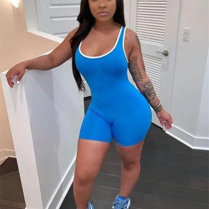 Women Sleeveless Tank Jumpsuit Rompers Playsuit Bodycon