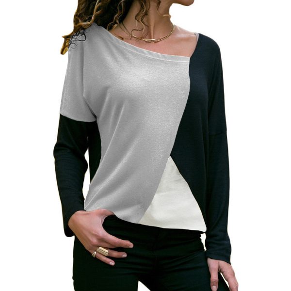 ⁦Atumn Casual Long Sleeve T Shirt Women T Shirts⁩ - الصورة ⁦3⁩
