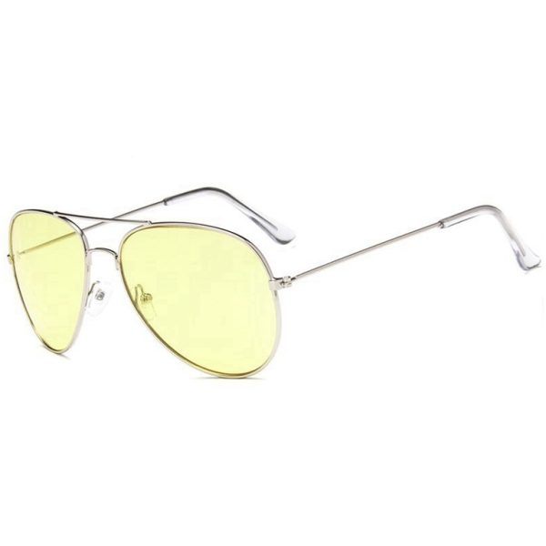 ⁦Sunglasses Metal Ocean Film Sunglasses Night Vision Glasses Yellow Transparent Toad Glasses⁩ - الصورة ⁦8⁩