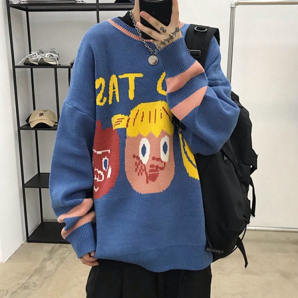 ⁦Lazy Wind Cartoon Sweater Women Wearing Student Jackets For Autumn And Winter⁩ - الصورة ⁦6⁩