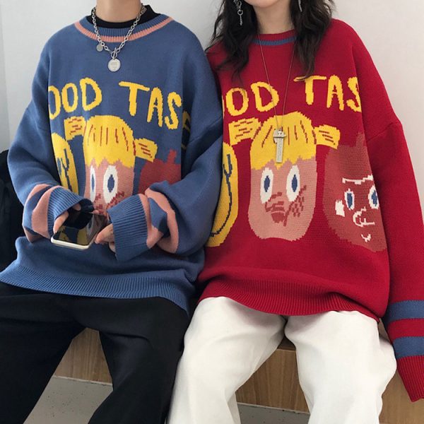 ⁦Lazy Wind Cartoon Sweater Women Wearing Student Jackets For Autumn And Winter⁩ - الصورة ⁦5⁩