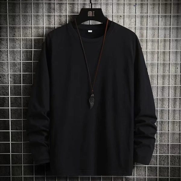 ⁦Fashion Loose Clothes Round Neck T-shirt Autumn Clothes⁩ - الصورة ⁦3⁩