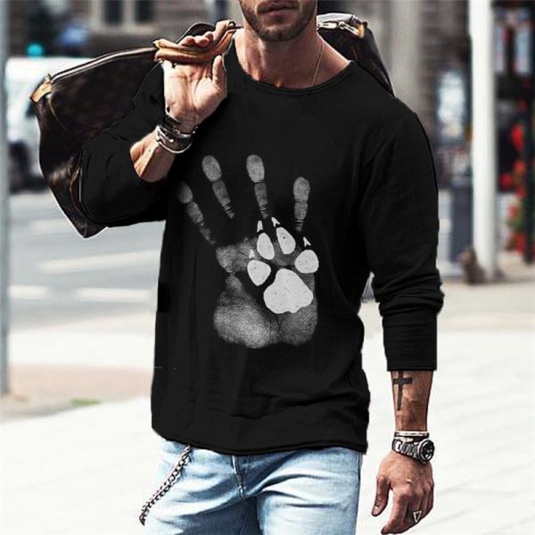 ⁦Fashion Loose Clothes Round Neck T-shirt Autumn Clothes⁩ - الصورة ⁦2⁩