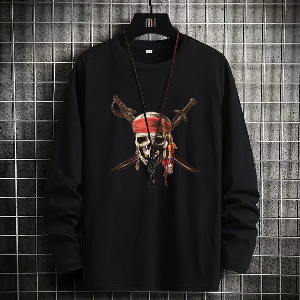⁦Fashion Loose Clothes Round Neck T-shirt Autumn Clothes⁩ - الصورة ⁦4⁩