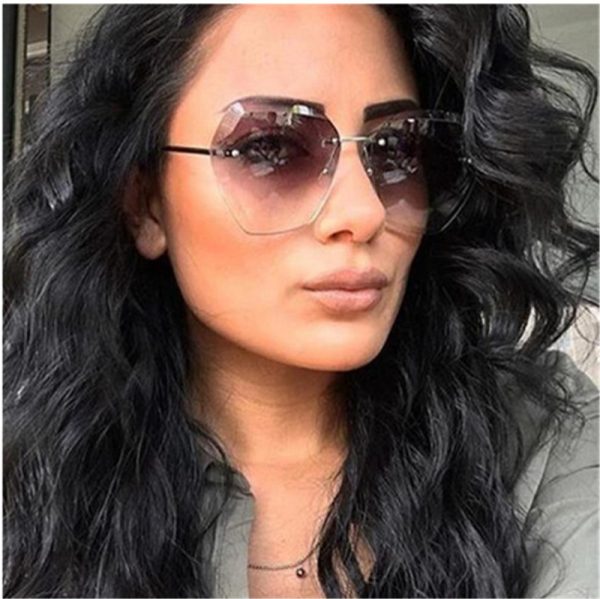 ⁦Ocean Piece Sunglasses European And American Trend Glasses Cut-edge Sunglasses⁩ - الصورة ⁦4⁩