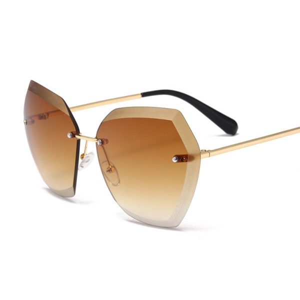 ⁦Ocean Piece Sunglasses European And American Trend Glasses Cut-edge Sunglasses⁩ - الصورة ⁦3⁩
