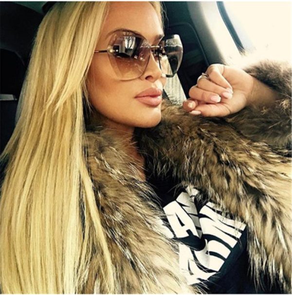 ⁦Ocean Piece Sunglasses European And American Trend Glasses Cut-edge Sunglasses⁩ - الصورة ⁦5⁩