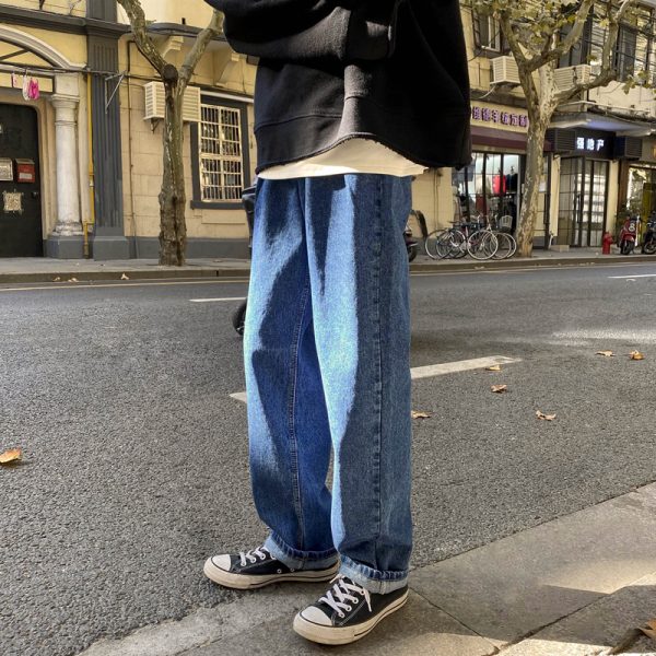 ⁦Beautiful Dirty Shop Port Style Retro Loose Straight-Leg Jeans For Men⁩ - الصورة ⁦3⁩
