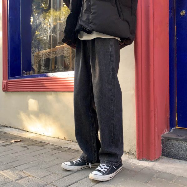 ⁦Beautiful Dirty Shop Port Style Retro Loose Straight-Leg Jeans For Men⁩ - الصورة ⁦2⁩