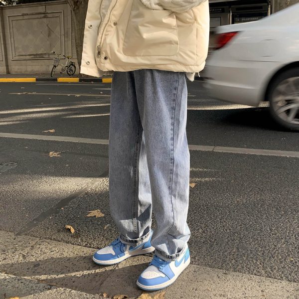 ⁦Beautiful Dirty Shop Port Style Retro Loose Straight-Leg Jeans For Men⁩ - الصورة ⁦5⁩